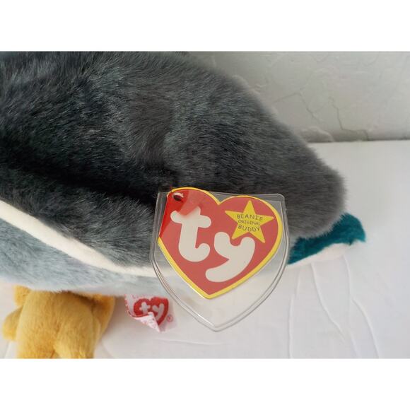 1998 TY Jake Mallard Duck Beanie Buddy Stuffed Animal Plush Beanbag 9" - Picture 2 of 12